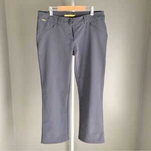 Lole Activewear Straight Legs Gray Casual Medium Rise Capri Trousers Pants. XL